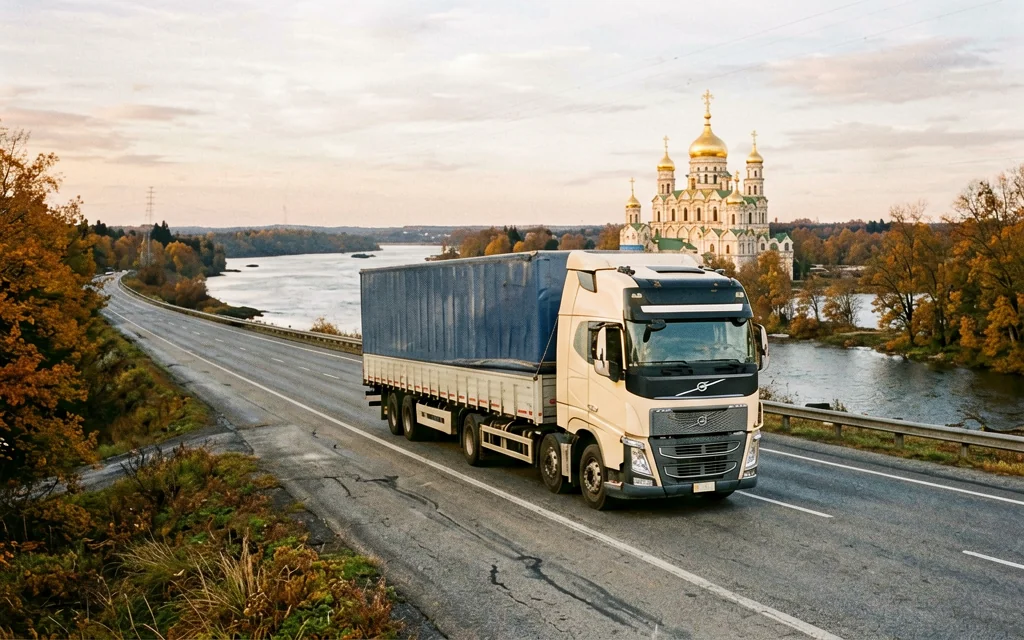 Грузоперевозка Санкт-Петербург — Ярославль: фура на трассе
